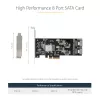 StarTech.com 8 prievadų SATA PCIe kortelė - PCI Express 6Gbps SATA plėtimo adapteris su 4 valdikliais - SATA PCIe valdiklio kortelė - PCI-e x4 Gen 2 į SATA III - SATA HDD/SSD