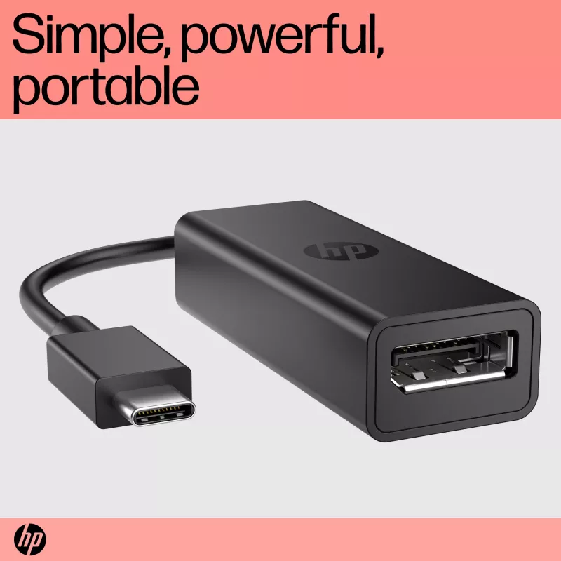 HP USB-C į DisplayPort adapteris G2, 0,12 m, DisplayPort, USB Type-C, Moteriška, Vyriška, 7680 x 4320 pikselių