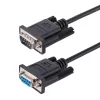 StarTech.com 3m RS232 Serial Null Modem kabelis, crossover serialinis kabelis su Al-Mylar ekranavimu, DB9 COM prievado kabelis, moteriškas-į-vyrišką, suderinamas su DTE įrenginiais, juodas, F/M