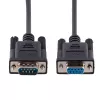 StarTech.com 3m RS232 Serial Null Modem kabelis, crossover serialinis kabelis su Al-Mylar ekranavimu, DB9 COM prievado kabelis, moteriškas-į-vyrišką, suderinamas su DTE įrenginiais, juodas, F/M