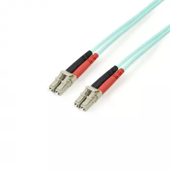 StarTech.com 2m (6,6 pėdos) LC/UPC – LC/UPC OM3 daugiamodis šviesolaidinis kabelis, pilnas dupleksas 50/125 µm, 100G, maži įterpimo nuostoliai, LSZH šviesolaidinis šuoliukas