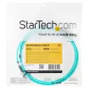 StarTech.com 2m (6,6 pėdos) LC/UPC – LC/UPC OM3 daugiamodis šviesolaidinis kabelis, pilnas dupleksas 50/125 µm, 100G, maži įterpimo nuostoliai, LSZH šviesolaidinis šuoliukas