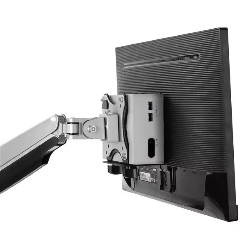 StarTech.com Thin Client Mount – VESA tvirtinimo laikiklis monitoriaus stovui, laikantis mažą darbalaukį, 5 kg, 75x75, 100x100 mm, juodas, plastikas, plienas