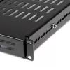 StarTech.com ADJSHELF 1U perforuota lentyna serverių spintai, reguliuojamas gylis, 19 col., 80 kg (175 lb), įrengimo gylis 480–960 mm (19,5–38 col.), 70 cm (27,5 col.) gylio, juoda