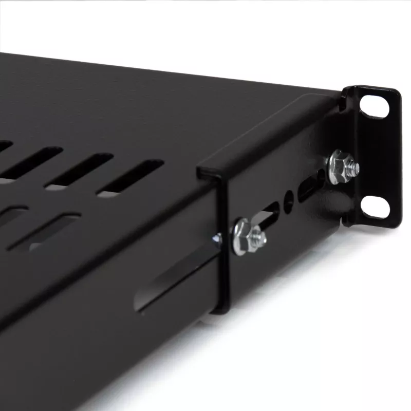 StarTech.com ADJSHELF 1U perforuota lentyna serverių spintai, reguliuojamas gylis, 19 col., 80 kg (175 lb), įrengimo gylis 480–960 mm (19,5–38 col.), 70 cm (27,5 col.) gylio, juoda