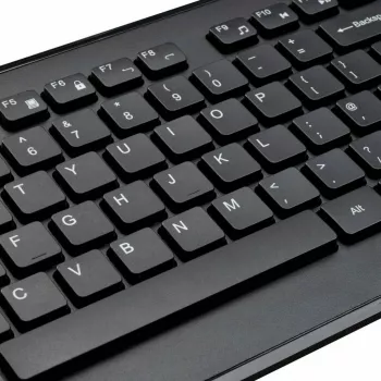 Targus AKM610NO belaidis klaviatūros ir pelės rinkinys, RF, QWERTY išdėstymas, nordietiškas, juodas