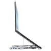 Targus AWU100205GL nešiojamojo kompiuterio pakyla su 4 USB prievadų šakotuvu, 25,4–39,6 cm (10–15,6 colio), sidabrinė