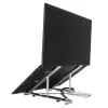 Targus AWU100205GL nešiojamojo kompiuterio pakyla su 4 USB prievadų šakotuvu, 25,4–39,6 cm (10–15,6 colio), sidabrinė