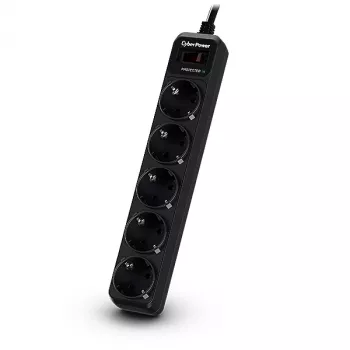 CyberPower B0520SC0-DE apsauginis filtras nuo viršįtampių, juodas, 5 kištukiniai lizdai, 200-250 V, 1,8 m