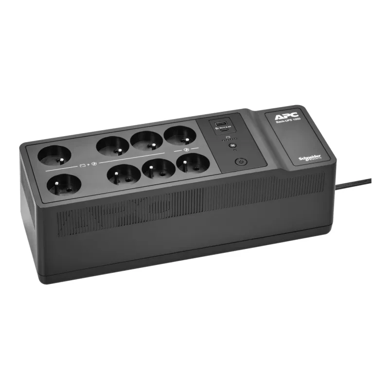 APC Back-UPS 1050VA/600W nepertraukiamo maitinimo šaltinis, 230V, 8x prancūziški/belgiški lizdai, USB A+C, keičiama baterija