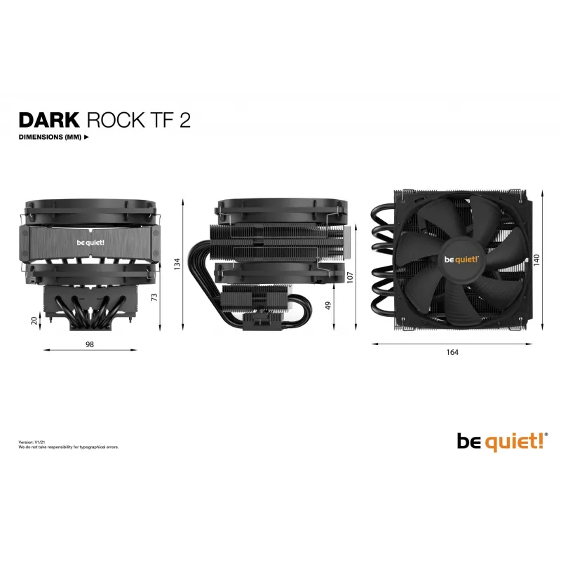 be quiet! Dark Rock TF 2 CPU aušintuvas