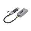 StarTech.com USB-C į Ethernet adapteris su USB-A lizdu, 10/100/1000Mbps, USB 3.0 į Gigabit Ethernet tinklo adapteris, 6 col./15 cm integruotas kabelis, USB GbE adapteris