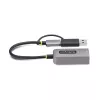 StarTech.com USB-C į Ethernet adapteris su USB-A lizdu, 10/100/1000Mbps, USB 3.0 į Gigabit Ethernet tinklo adapteris, 6 col./15 cm integruotas kabelis, USB GbE adapteris
