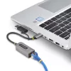 StarTech.com USB-C į Ethernet adapteris su USB-A lizdu, 10/100/1000Mbps, USB 3.0 į Gigabit Ethernet tinklo adapteris, 6 col./15 cm integruotas kabelis, USB GbE adapteris