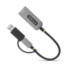 StarTech.com USB-C į Ethernet adapteris su USB-A lizdu, 10/100/1000Mbps, USB 3.0 į Gigabit Ethernet tinklo adapteris, 6 col./15 cm integruotas kabelis, USB GbE adapteris