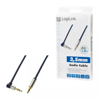 Audio kabelis LogiLink 3,5 mm – 3,5 mm 1 m mėlynas