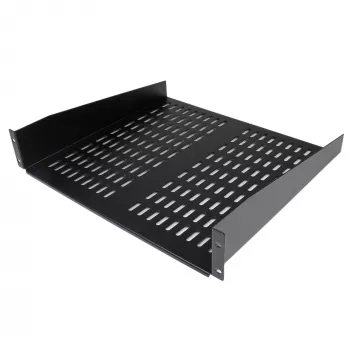 StarTech.com CABSHELFV 2U universali ventiliuojama lentyna serverio stovui 19 inch – plieninė, 23 kg talpa, 16 colių gylio, juoda