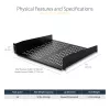 StarTech.com CABSHELFV 2U universali ventiliuojama lentyna serverio stovui 19 inch – plieninė, 23 kg talpa, 16 colių gylio, juoda