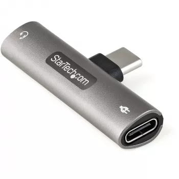 StarTech.com USB-C garso ir įkrovimo adapteris su 3.5 mm TRRS ausinių lizdu ir 60 W USB-C Power Delivery pralaidžiu įkrovimu
