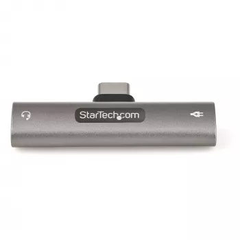 StarTech.com USB-C garso ir įkrovimo adapteris su 3.5 mm TRRS ausinių lizdu ir 60 W USB-C Power Delivery pralaidžiu įkrovimu