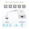StarTech.com USB-C į Mini DisplayPort adapteris – 4K 60Hz – baltas – USB 3.1 Type-C į Mini DP adapteris – atnaujinta versija CDP2MDPEC