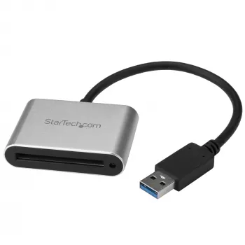 StarTech.com USB 3.0 kortelių skaitytuvas/rašytuvas CFast 2.0 kortelėms, CFast, CFast 2.0, juoda, sidabrinė, 5000 Mbit/s, aliuminis, veiklos, maitinimo, CE, FCC, RoHS, REACH