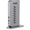 StarTech.com USB-C USB-A Dock - Hibridinė universali USB 3.0 stotelė, skirta USB-C arba USB-A nešiojamiesiems kompiuteriams - dvigubas monitorius 4K 60Hz HDMI/DisplayPort - 6x USB-A, GbE - USB 3.1 Gen 1 - Windows/Mac