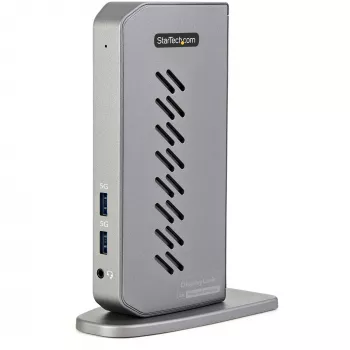 StarTech.com USB-C USB-A Dock - Hibridinė universali USB 3.0 stotelė, skirta USB-C arba USB-A nešiojamiesiems kompiuteriams - dvigubas monitorius 4K 60Hz HDMI/DisplayPort - 6x USB-A, GbE - USB 3.1 Gen 1 - Windows/Mac