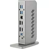 StarTech.com USB-C USB-A Dock - Hibridinė universali USB 3.0 stotelė, skirta USB-C arba USB-A nešiojamiesiems kompiuteriams - dvigubas monitorius 4K 60Hz HDMI/DisplayPort - 6x USB-A, GbE - USB 3.1 Gen 1 - Windows/Mac