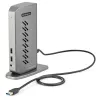 StarTech.com USB-C USB-A Dock - Hibridinė universali USB 3.0 stotelė, skirta USB-C arba USB-A nešiojamiesiems kompiuteriams - dvigubas monitorius 4K 60Hz HDMI/DisplayPort - 6x USB-A, GbE - USB 3.1 Gen 1 - Windows/Mac