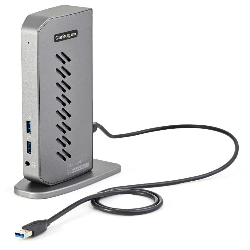 StarTech.com USB-C USB-A Dock - Hibridinė universali USB 3.0 stotelė, skirta USB-C arba USB-A nešiojamiesiems kompiuteriams - dvigubas monitorius 4K 60Hz HDMI/DisplayPort - 6x USB-A, GbE - USB 3.1 Gen 1 - Windows/Mac