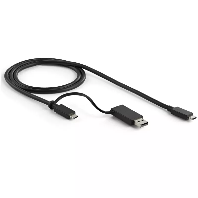 StarTech.com Universali nešiojamojo kompiuterio dokų stotelė, hibridinė USB-C ir USB-A, dviguba 4K DP ir HDMI, 100W PD, Mac / Windows / Chrome OS, 4x USB 5Gbps šakotuvas, GbE