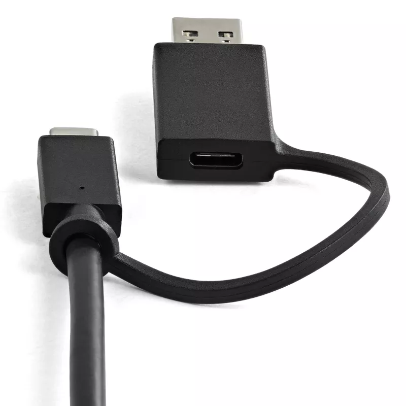 StarTech.com Universali nešiojamojo kompiuterio dokų stotelė, hibridinė USB-C ir USB-A, dviguba 4K DP ir HDMI, 100W PD, Mac / Windows / Chrome OS, 4x USB 5Gbps šakotuvas, GbE
