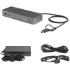 StarTech.com Universali nešiojamojo kompiuterio dokų stotelė, hibridinė USB-C ir USB-A, dviguba 4K DP ir HDMI, 100W PD, Mac / Windows / Chrome OS, 4x USB 5Gbps šakotuvas, GbE