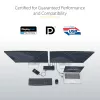 StarTech.com Universali nešiojamojo kompiuterio dokų stotelė, hibridinė USB-C ir USB-A, dviguba 4K DP ir HDMI, 100W PD, Mac / Windows / Chrome OS, 4x USB 5Gbps šakotuvas, GbE