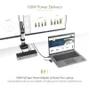 StarTech.com Universali nešiojamojo kompiuterio dokų stotelė, hibridinė USB-C ir USB-A, dviguba 4K DP ir HDMI, 100W PD, Mac / Windows / Chrome OS, 4x USB 5Gbps šakotuvas, GbE