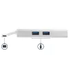 StarTech.com USB-C kelių prievadų adapteris – USB-C kelioninė stotelė su 4K HDMI, 60W maitinimo perdavimu, GbE, 2 prievadų USB-A 3.0 stotelė – nešiojamas mini USB-C dokas nešiojamam kompiuteriui – balta