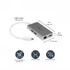 StarTech.com USB-C kelių prievadų adapteris – USB-C kelioninė stotelė su 4K HDMI, 60W maitinimo perdavimu, GbE, 2 prievadų USB-A 3.0 stotelė – nešiojamas mini USB-C dokas nešiojamam kompiuteriui – balta