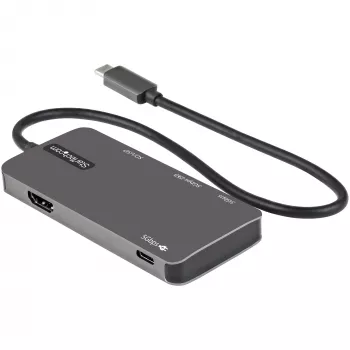 StarTech.com USB-C kelių prievadų adapteris - USB-C į 4K HDMI, 100W Power Delivery perdavimas, SD/MicroSD lizdas, 3 prievadų USB 3.0 šakotuvas - USB Type-C mini dokas - 12 colių (30 cm) ilgio pritvirtintas kabelis