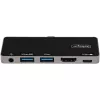 StarTech.com USB-C kelių prievadų adapteris – USB-C į 4K 60Hz HDMI 2.0, 100W Power Delivery, 3 prievadų USB 3.0 stotelė, garsas – USB-C mini dokas, nešiojamas USB Type-C kelioninis dokas