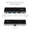 StarTech.com USB-C kelių prievadų adapteris – USB-C į 4K 60Hz HDMI 2.0, 100W Power Delivery, 3 prievadų USB 3.0 stotelė, garsas – USB-C mini dokas, nešiojamas USB Type-C kelioninis dokas
