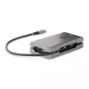 StarTech.com USB-C kelių prievadų adapteris - 4K 60Hz HDMI/DP - 3 prievadų USB centras - 100W Power Delivery perdavimas - GbE - kelioninis mini dokas su įkrovimu - 30 cm apvyniojamas laidas