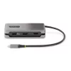 StarTech.com USB-C kelių prievadų adapteris - 4K 60Hz HDMI/DP - 3 prievadų USB centras - 100W Power Delivery perdavimas - GbE - kelioninis mini dokas su įkrovimu - 30 cm apvyniojamas laidas