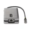 StarTech.com USB-C kelių prievadų adapteris - 4K 60Hz HDMI/DP - 3 prievadų USB centras - 100W Power Delivery perdavimas - GbE - kelioninis mini dokas su įkrovimu - 30 cm apvyniojamas laidas