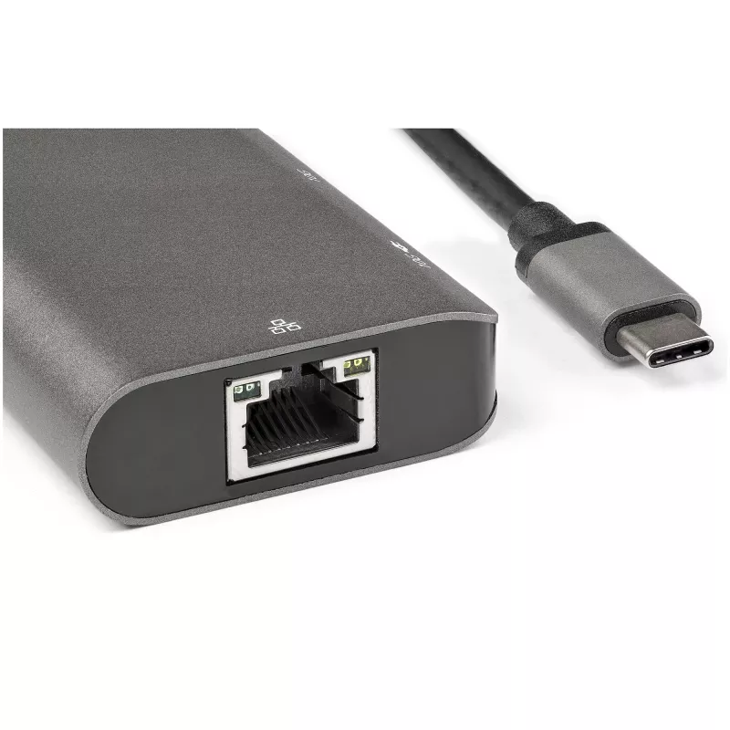 StarTech.com USB-C kelių prievadų adapteris - 10Gbps USB Type-C mini dokas su 4K 30Hz HDMI - 100W Power Delivery perdavimu - 3 prievadų USB šakotuvas, GbE - USB 3.1/3.2 Gen 2 nešiojamojo kompiuterio dokas - 10 colių kabelis