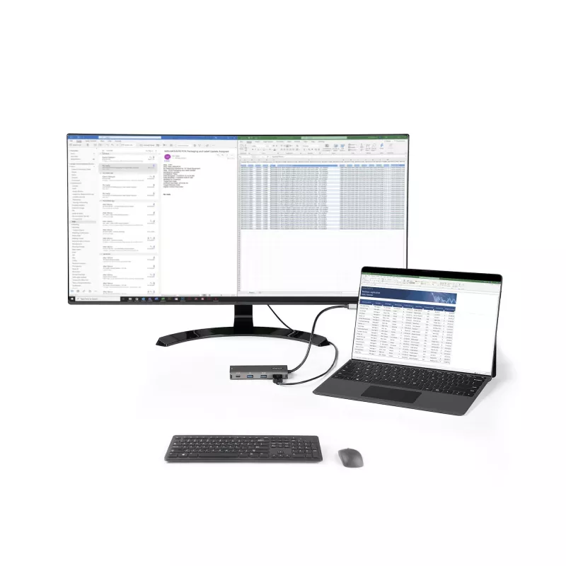 StarTech.com USB-C kelių prievadų adapteris - 10Gbps USB Type-C mini dokas su 4K 30Hz HDMI - 100W Power Delivery perdavimu - 3 prievadų USB šakotuvas, GbE - USB 3.1/3.2 Gen 2 nešiojamojo kompiuterio dokas - 10 colių kabelis