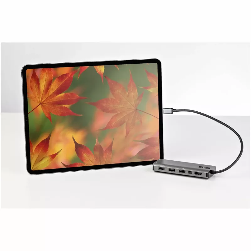 StarTech.com USB-C kelių prievadų adapteris – USB-C į HDMI arba Mini DisplayPort 4K 60Hz, 100W Power Delivery pravedimas, 4 prievadų 10Gbps USB šakotuvas – USB Type-C mini dokas su 30 cm kabeliu