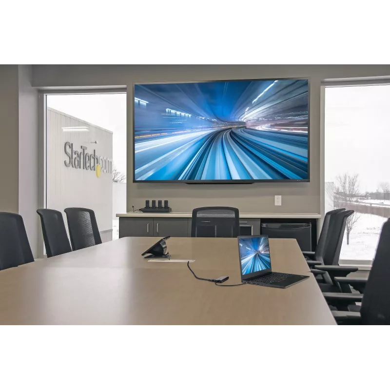 StarTech.com USB-C kelių prievadų adapteris – USB-C į HDMI arba Mini DisplayPort 4K 60Hz, 100W Power Delivery pravedimas, 4 prievadų 10Gbps USB šakotuvas – USB Type-C mini dokas su 30 cm kabeliu