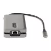 StarTech.com USB-C kelių prievadų adapteris – HDMI/VGA – 4K 60Hz – 3 prievadų USB šakotuvas – 100W Power Delivery perdavimas – GbE – kelioninis mini dokas su įkrovimu – 1ft/30cm apvyniojamas kabelis