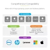 StarTech.com USB-C kelių prievadų adapteris – HDMI/VGA – 4K 60Hz – 3 prievadų USB šakotuvas – 100W Power Delivery perdavimas – GbE – kelioninis mini dokas su įkrovimu – 1ft/30cm apvyniojamas kabelis